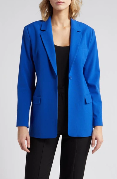 Nordstrom Boyfriend Blazer In Blue Surf