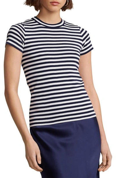 Ralph Lauren Stripe T-shirt In Cruise Navy/ White
