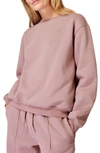 Sweaty Betty The Elevated Cotton Blend Crewneck Sweatshirt In Dusk Pink
