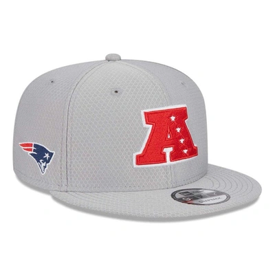 New Era Grey New England Patriots 2024 Pro Bowl 9fifty Adjustable Snapback Hat