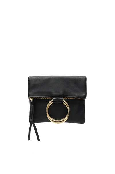 Oliveve Laine Ring Bag In Black. In Black & Brass