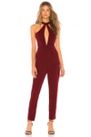 By The Way. Willow Cut Out Jumpsuit In Wine. In Wine Red