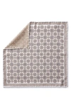 Jack Victor Selby Reversible Silk Pocket Square In Gray