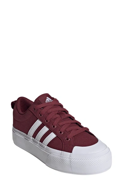 Adidas Originals Bravado 2.0 Platform Skate Sneaker In Red/ White/ White