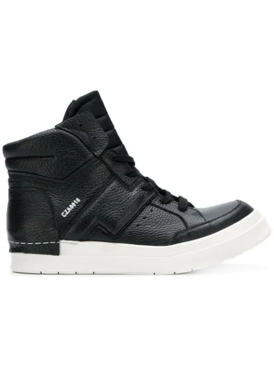 Cinzia Araia Black Leather Sneakers