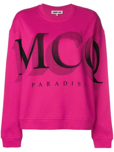 Mcq By Alexander Mcqueen Mcq Alexander Mcqueen Logo Paradise Sweater In Fuxia