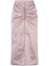 N°21 Nº21 Side-slit Detail Skirt - Pink In Pink & Purple