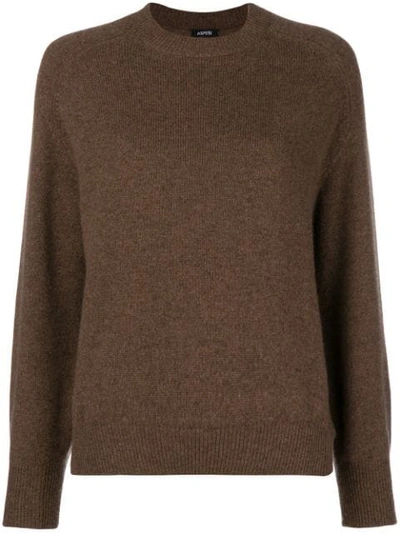 Aspesi Loose Knitted Jumper In Brown