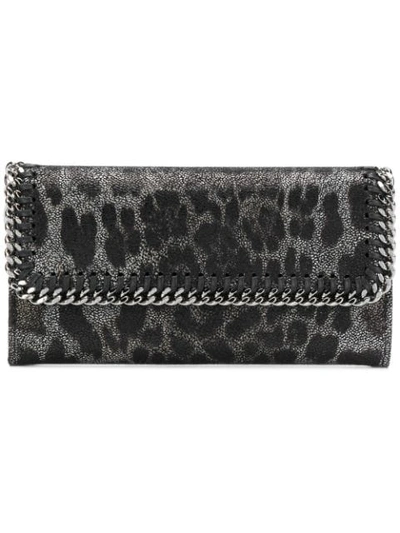 Stella Mccartney Leopard Falabella Wallet - Black