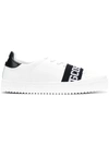 Gcds Logo Laced-up Sneakers In White