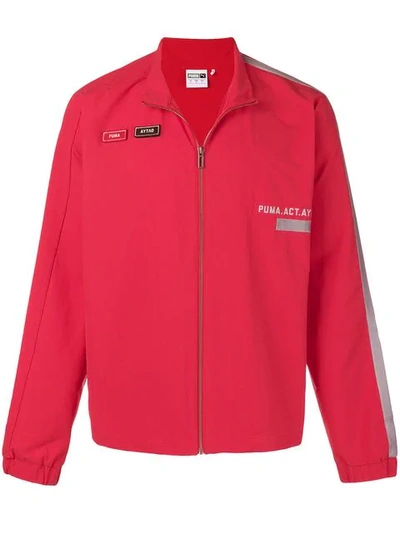 Puma Zipped Jacket In Red