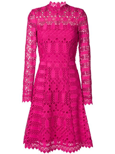 Temperley London Amelia Lace Dress In Pink