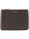 Comme Des Garçons Textured Leather Wallet In Brown