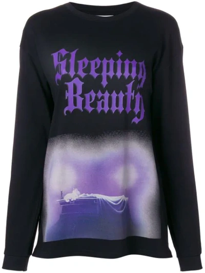 Gcds Sleeping Beauty Printed Sweatshirt - Black