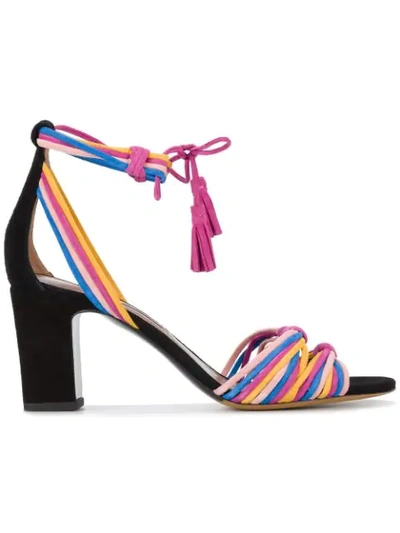 Tabitha Simmons Woven Strappy Sandals In Multicolour