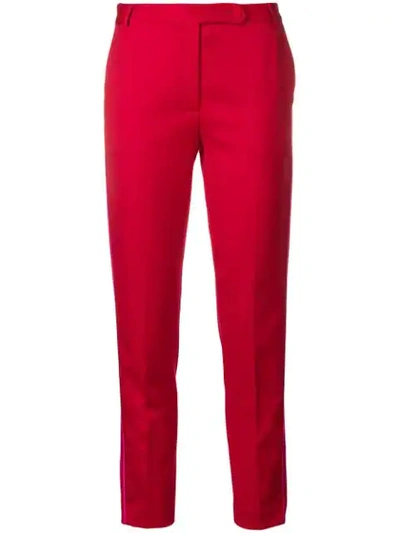 Styland Cropped Tailored Suit Trousers In Red
