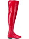 Alberta Ferretti Over The Knee Boot - Red