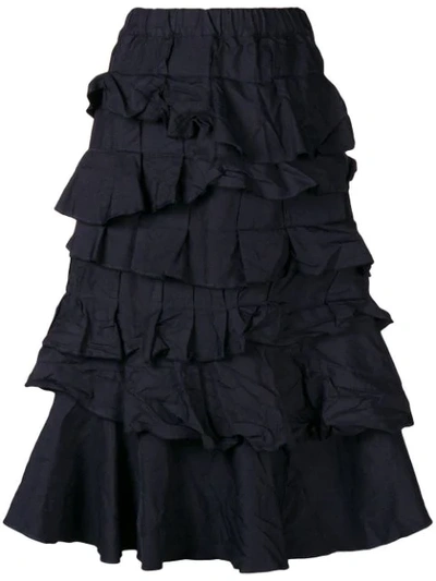 Comme Des Garçons Comme Des Garçons Tiered Ruffle Skirt - Blue