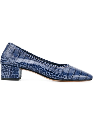 Maryam Nassir Zadeh Blue Croc Roberta Pumps