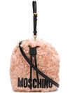 Moschino Wool Bucket Bag - Pink