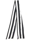 Styland Striped Thin Scarf In Black