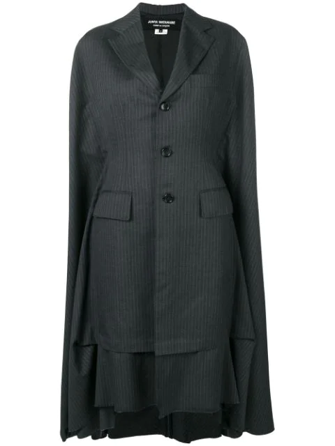 Junya Watanabe Single Breasted Pinstripe Coat In Grey | ModeSens