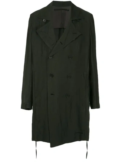 Julius Oversized Double-breasted Coat In Black