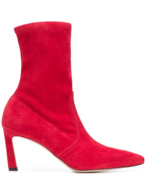 stuart weitzman rapture suede sock booties