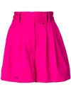 Styland High Rise Tailored Shorts In Pink