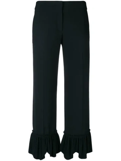 Pinko Scivolo Cropped Trousers In Black