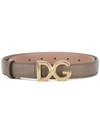Dolce & Gabbana Logo Buckle Belt - Grey