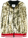 Msgm Sequins Embellished Bomber Jacket - Metallic