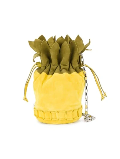 Tomasini Ananas Shoulder Bag In Yellow