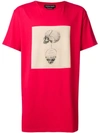 Alexander Mcqueen Oversized Printed T-shirt - Red