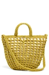 Madewell The Crocheted Shoulder Bag In Gilded Chartreuse