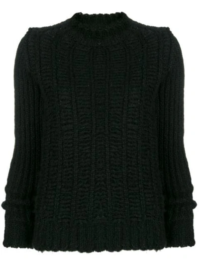 Rick Owens Chunky Knit Sweater - Black