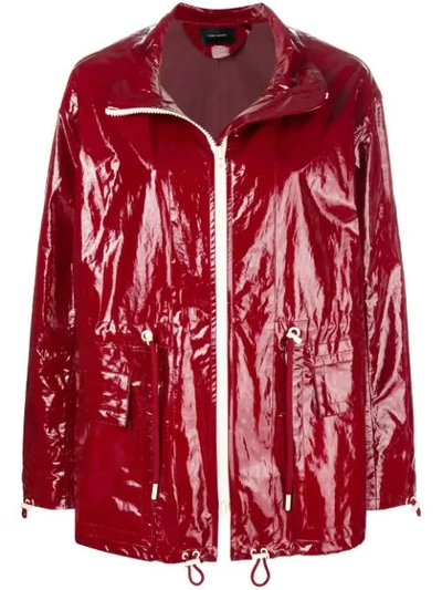 Isabel Marant Enzo Waterproof Jacket In Red