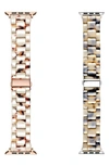 The Posh Tech Assorted 2-pack Resin Apple Watch® Watchbands In Ivory/ Light Natural Tortoise