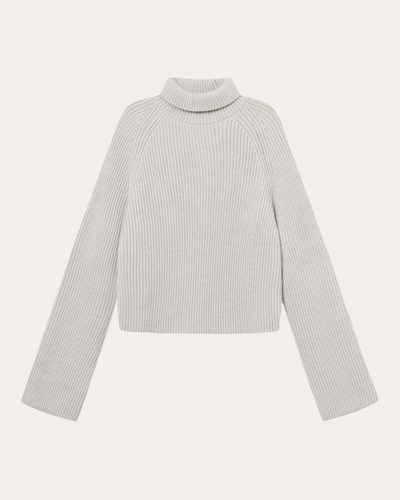 Mark Kenly Domino Tan Women's Kornelle Merino Turtleneck Sweater In Grey