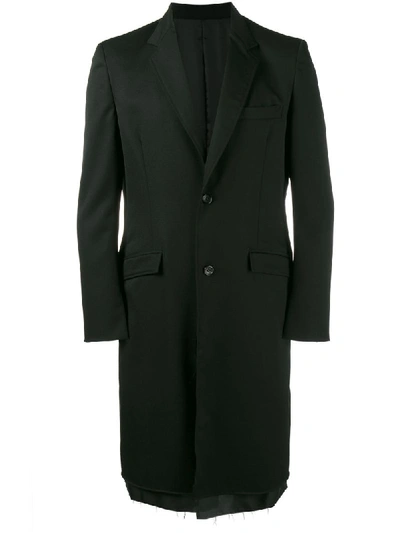 Sulvam Single Breasted Coat In Black