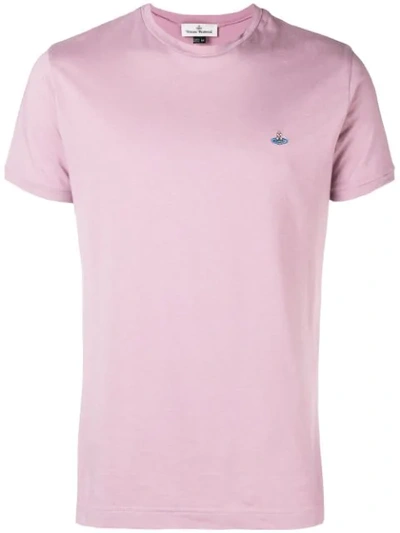 Vivienne Westwood Embroidered Logo T-shirt In Pink