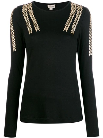 Temperley London Vita Jersey Longsleeved T-shirt - Black