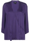 Theory Vip V-neck Bouse In Purple
