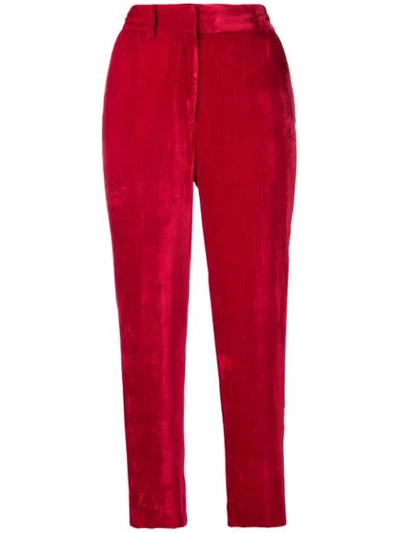 Sies Marjan Velour Corduroy Trousers - Red