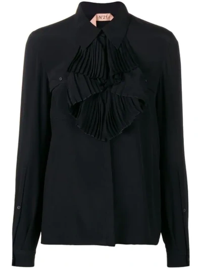 N°21 Nº21 Ruffled Blouse - Black