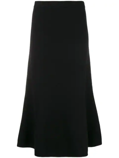 Joseph Fluted Midi Skirt In Black