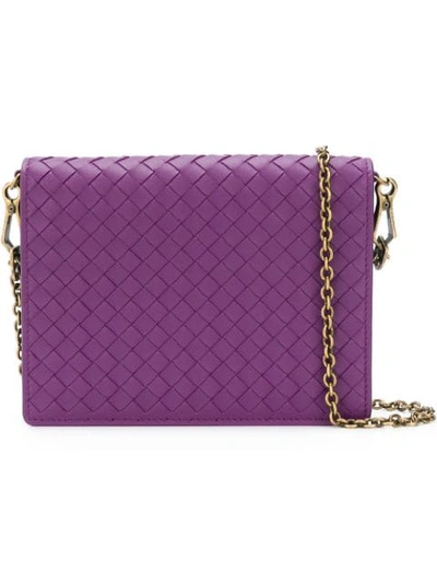 Dolce & Gabbana Intrecciato Wallet Bag In Pink