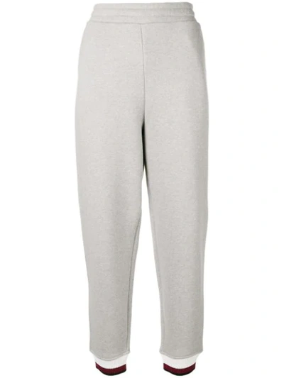 Alexander Wang T Contrast Band Track Pants In Grey