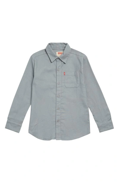 Levi's® Kids' Flannel Button-up Shirt In Sharkskin