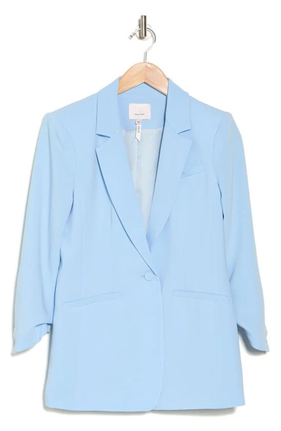 Cinq À Sept Khloe Ruched Sleeve Blazer In Skylight